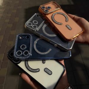 قاب گوشی فانتزی  diamond magsafe (نارنجی) c4626 - تصویر 2