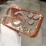 قاب گوشی فانتزی  diamond magsafe (نارنجی) c4626