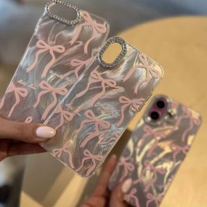 قاب گوشی دخترونه pink riboon c4164 - تصویر 2