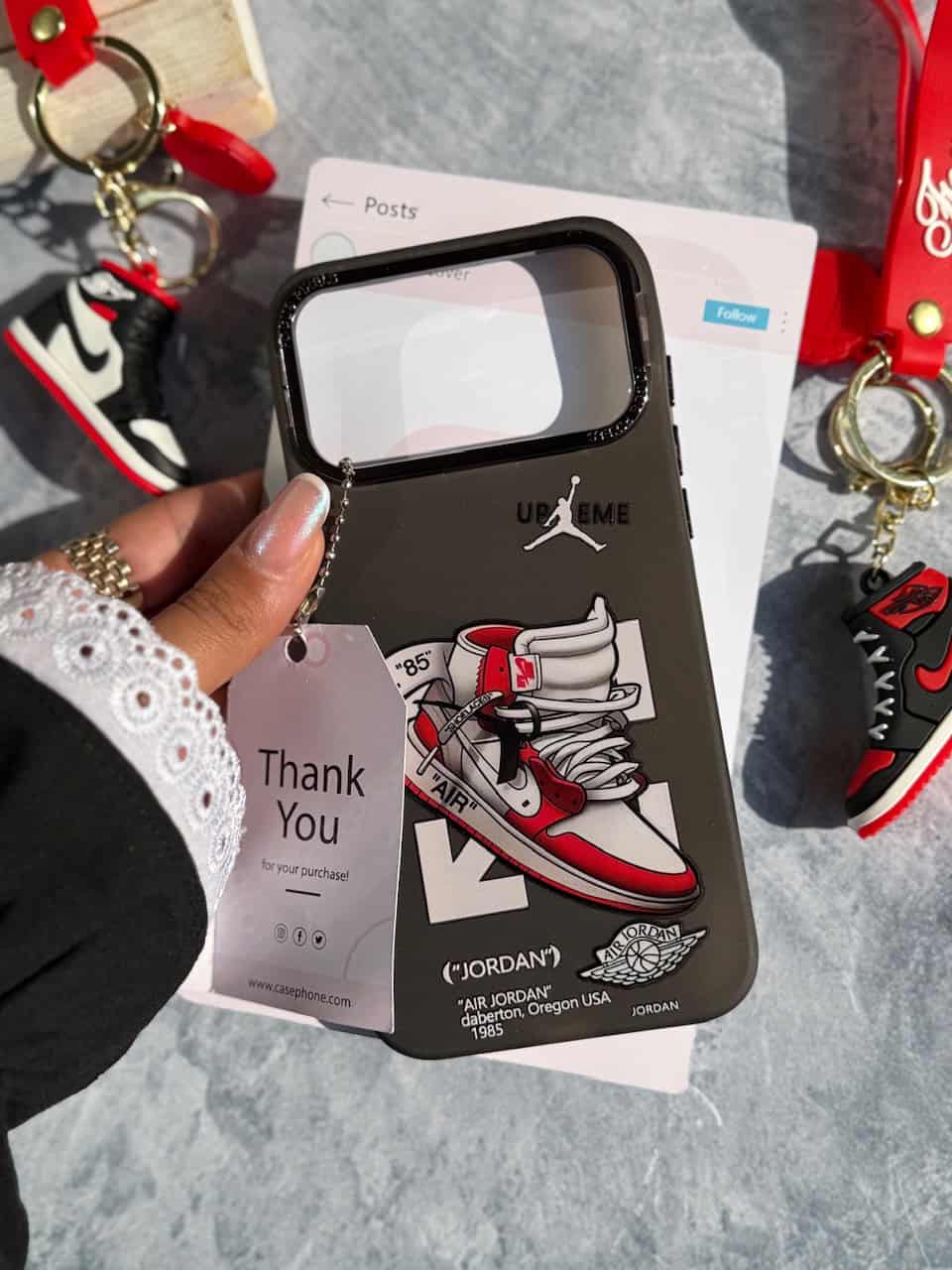 ac348d قاب Jordan 1 RED آیفون / سامسونگ / شیائومی (کدC2149) - تصویر 1