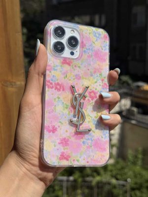 قاب گوشی YSL Pink Garden C2244 | قاب صورتی گل‌دار YSL - تصویر 4