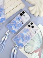 قاب گوشی جاکارتی‌دار رویای پروانه‌ای با بند مچی C2272 | قاب پروانه‌ای جاکارتی - تصویر 4