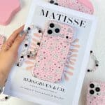 قاب گوشی Pink Paws با آویز C2271 | قاب صورتی فانتزی