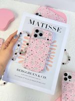 قاب گوشی Pink Paws با آویز C2271 | قاب صورتی فانتزی