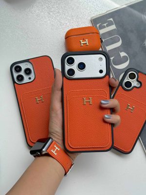 قاب گوشی هرمس جاکارتی نارنجی C2268 | قاب Hermès جاکارتی - تصویر 6
