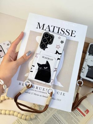 قاب گوشی Black Cat جاکارتی‌دار C2266 | قاب گربه مشکی - تصویر 3