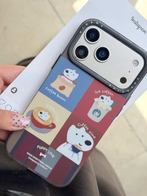قاب عشق توله سگ قهوه‌ای Puppy Love Coffee (کد C2282) - تصویر 3
