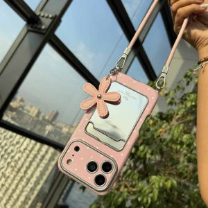 قاب گوشی Pink Mirror Strap C4797 | قاب صورتی آینه‌ای - تصویر 4
