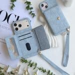 قاب گوشی جین کیف‌دار Jeans Wallet C2280