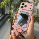 قاب گوشی Pink Mirror Strap C4797 | قاب صورتی آینه‌ای