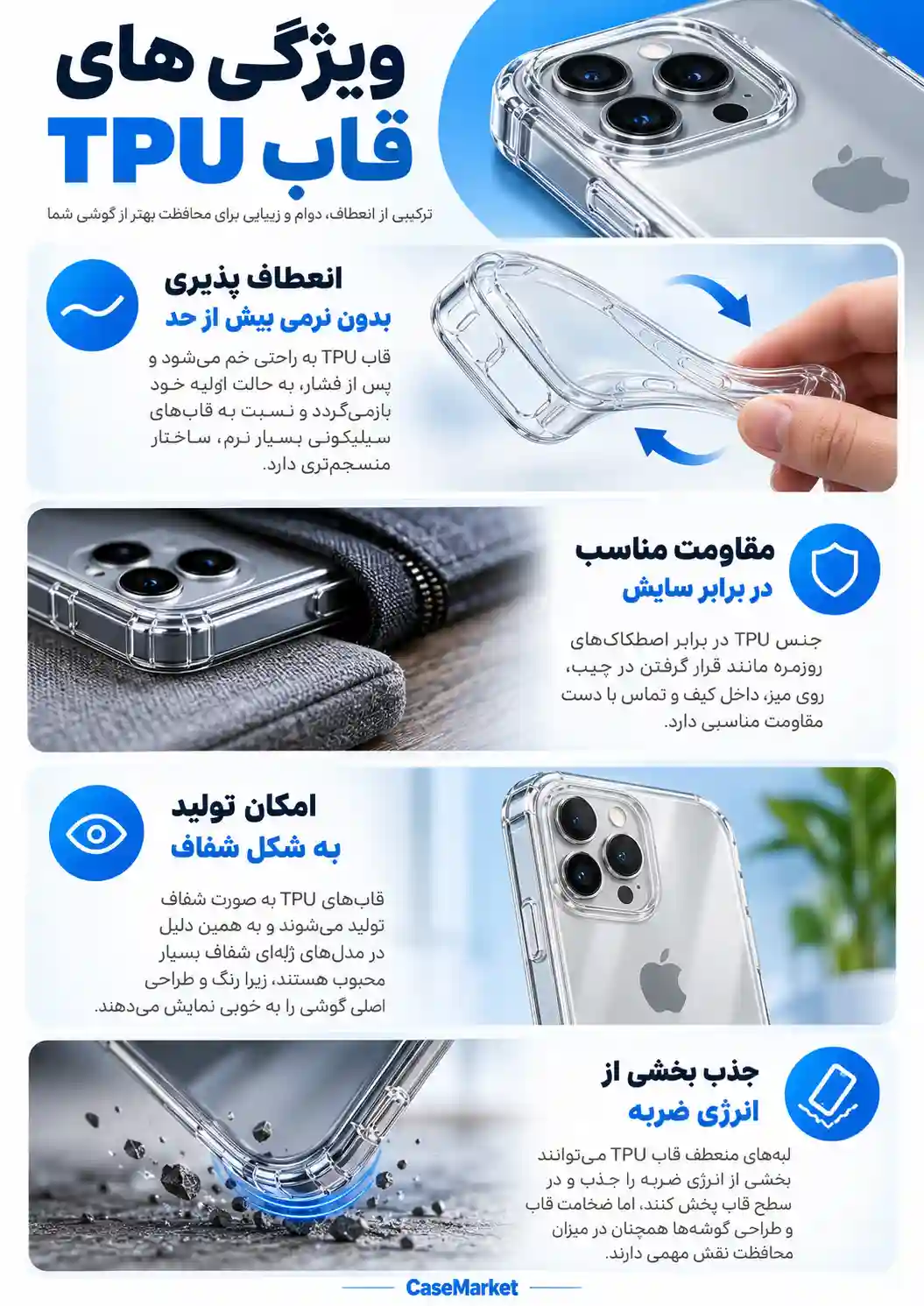 جنس TPU قاب گوشی