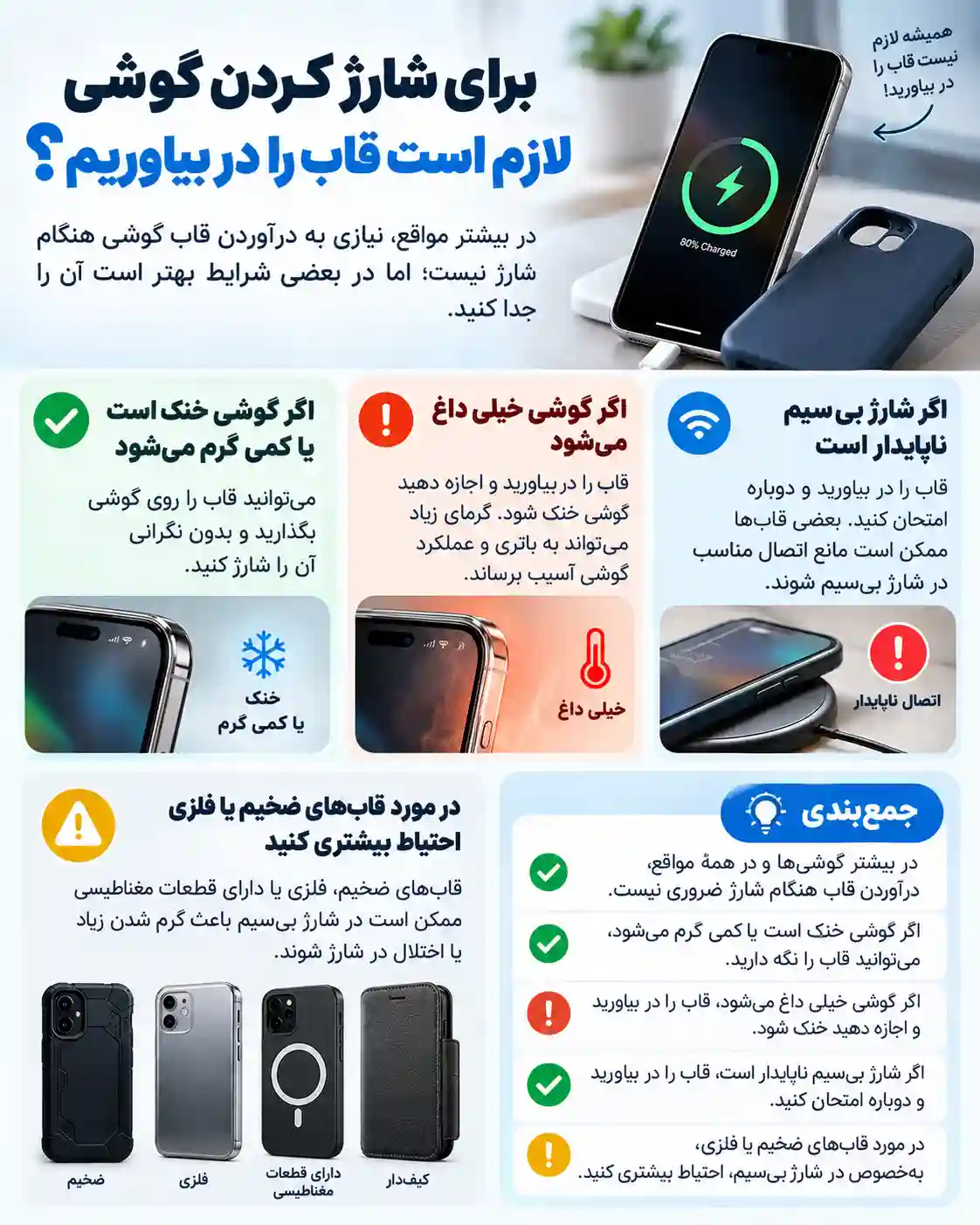 قاب سیلیکونی باعث داغ شدن گوشی