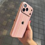 قاب گوشی راه‌راه صورتی Striped Case C4869 - تصویر 2