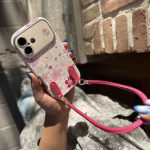 قاب گوشی گل‌دار صورتی بنددار Flora Pink C4896 - تصویر 2