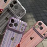قاب گوشی راه‌راه صورتی Striped Case C4869 - تصویر 3