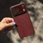 قاب آیفون ۱۳ تا ۱۷ پلنگی گیلاسی Leopard Cherry C4913 - تصویر 3